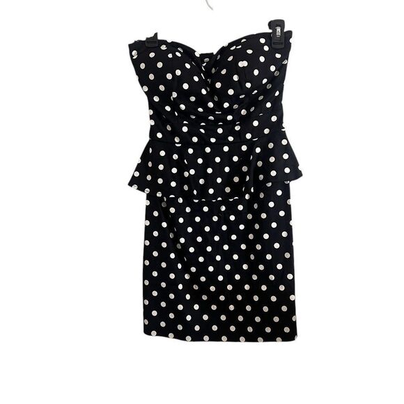 B. Smart Womens Cocktail Party Dress 8 Strapless Peplum - Picture 1 of 3